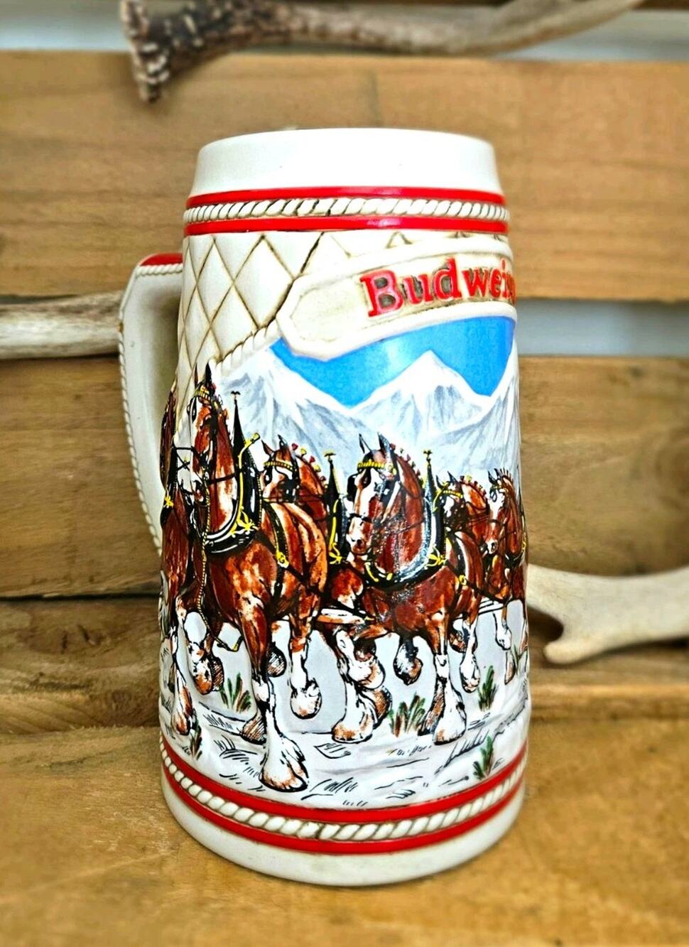Budweiser 1985 Limited Edition A Series Clydesdales Beer Stein Breweriana
